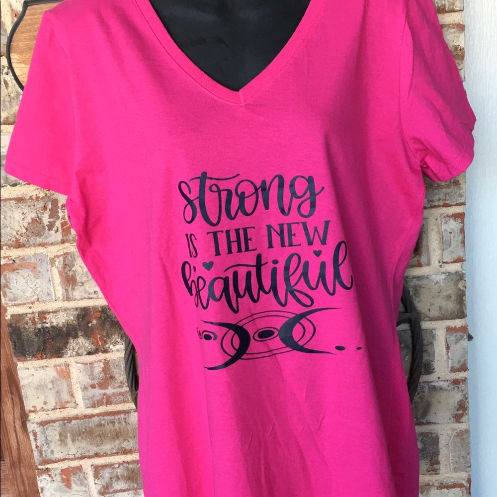 Top t shirt Fruit of the Loom XL Hot pink pink